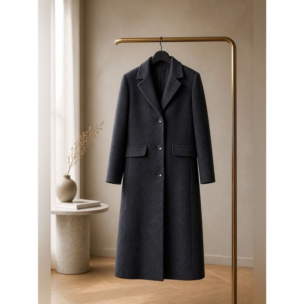 BLACK CASHMERE BLEND FORECASTER of BOSTON COAT 8